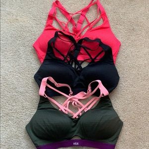 Set of 3 Criss-Cross Front & Back Sports Bras